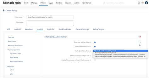 configure macos for smart card-only authentication|SmartCard pairing and PIN dialogues don't show up .